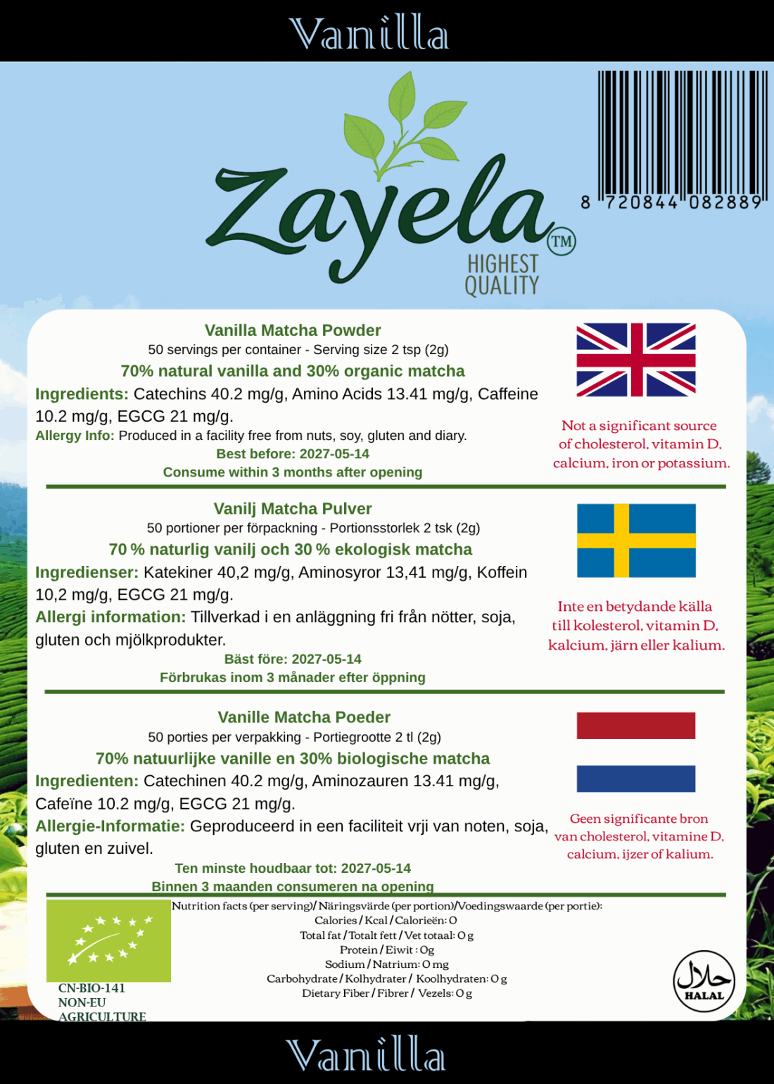 Vanille Matcha 100gr